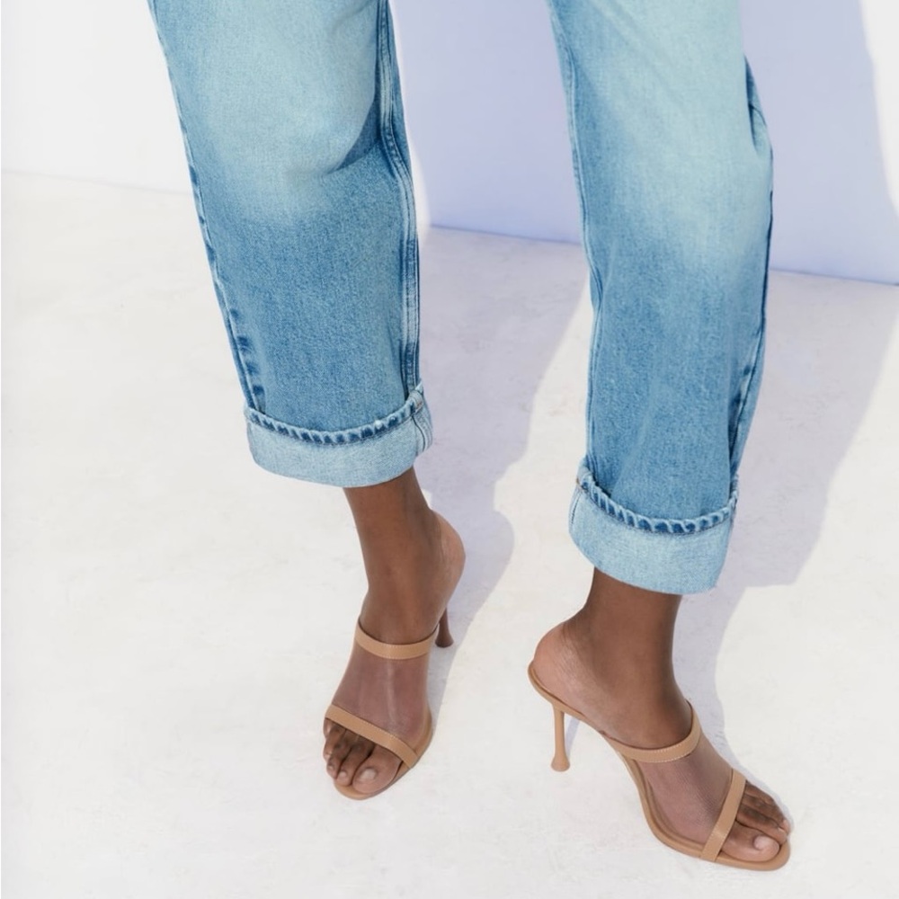 Zara Tan Mesh Mule Sandals - Picture 2 of 8